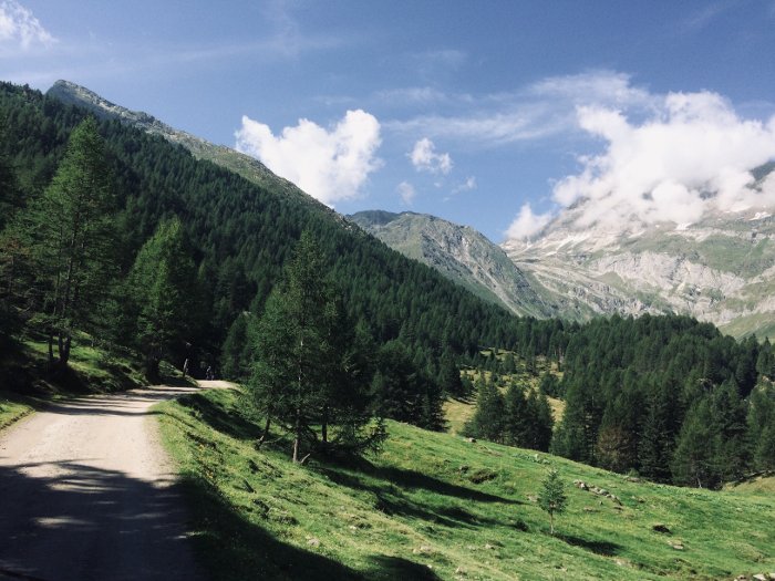 Il sentiero per le malghe Lazins in Val Passiria