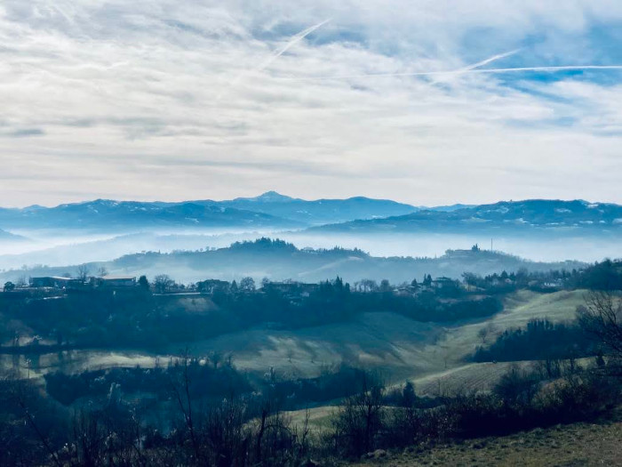 Panorama dalle Panchine Giganti in Emilia Romagna