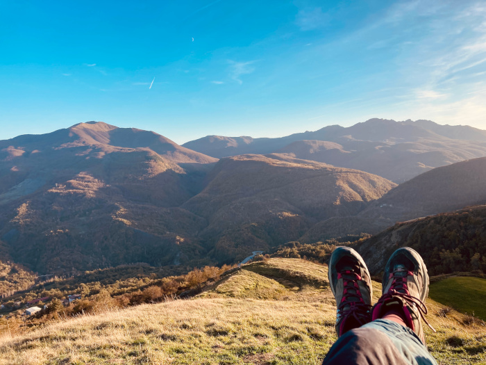 Panorama dalle Panchine Giganti in Appennino Reggiano